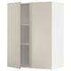 METOD Wall cabinet with shelves/2 doors, white/Havstorp beige, 80x37x100 cm