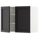 METOD Wall cabinet with shelves/2 doors, white/Lerhyttan black stained, 80x37x60 cm
