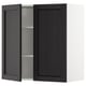 METOD Wall cabinet with shelves/2 doors, white/Lerhyttan black stained, 80x37x80 cm