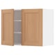 METOD Wall cabinet with shelves/2 doors, white/Vedhamn oak, 80x37x60 cm