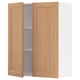 METOD Wall cabinet with shelves/2 doors, white/Vedhamn oak, 80x37x100 cm