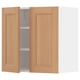 METOD Wall cabinet with shelves/2 doors, white/Vedhamn oak, 60x37x60 cm