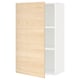 METOD Wall cabinet with shelves, white/Askersund light ash effect, 60x37x100 cm