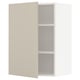 METOD Wall cabinet with shelves, white/Havstorp beige, 60x37x80 cm