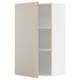 METOD Wall cabinet with shelves, white/Havstorp beige, 60x37x100 cm