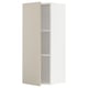 METOD Wall cabinet with shelves, white/Havstorp beige, 40x37x100 cm