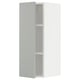 METOD Wall cabinet with shelves, white/Havstorp light grey, 30x37x80 cm