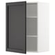METOD Wall cabinet with shelves, white/Lerhyttan black stained, 60x37x80 cm