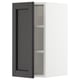 METOD Wall cabinet with shelves, white/Lerhyttan black stained, 30x37x60 cm