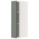 METOD Wall cabinet with shelves, white/Nickebo matt grey-green, 20x37x80 cm