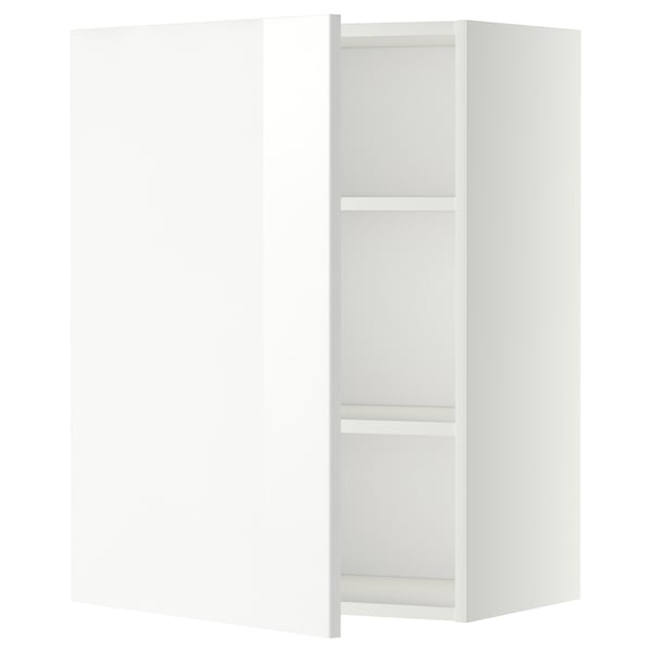 METOD Wall cabinet with shelves, white/Ringhult white, 60x37x80 cm