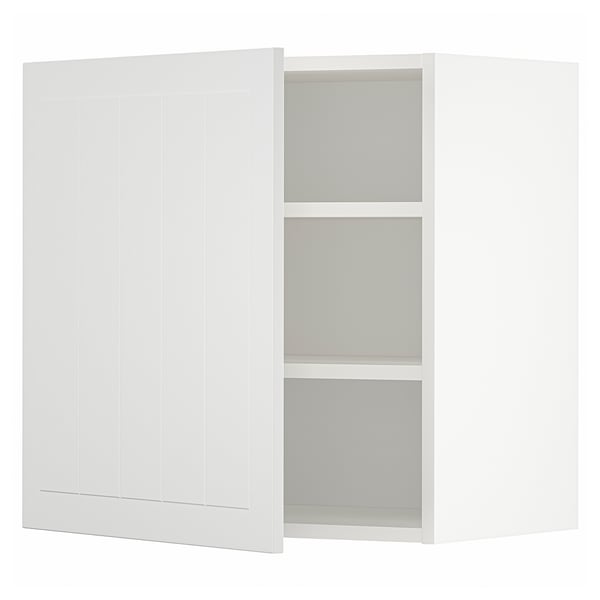 METOD Wall cabinet with shelves, white/Stensund white, 60x37x60 cm