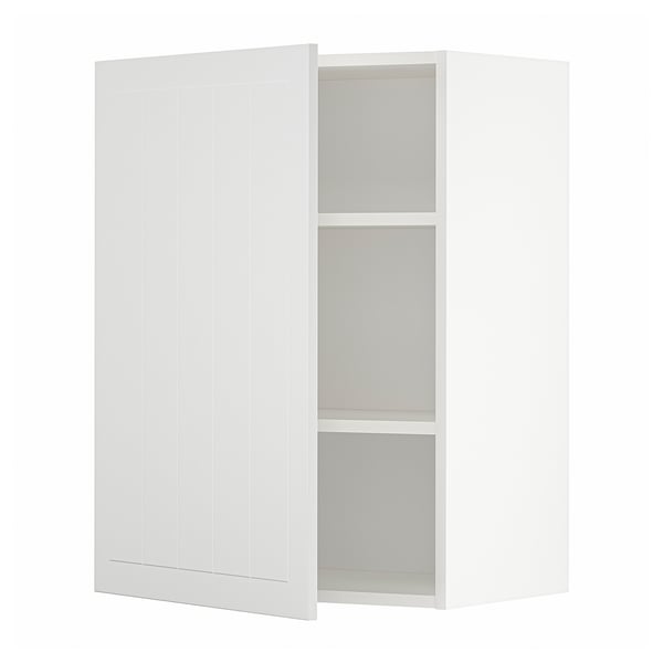 METOD Wall cabinet with shelves, white/Stensund white, 60x37x80 cm