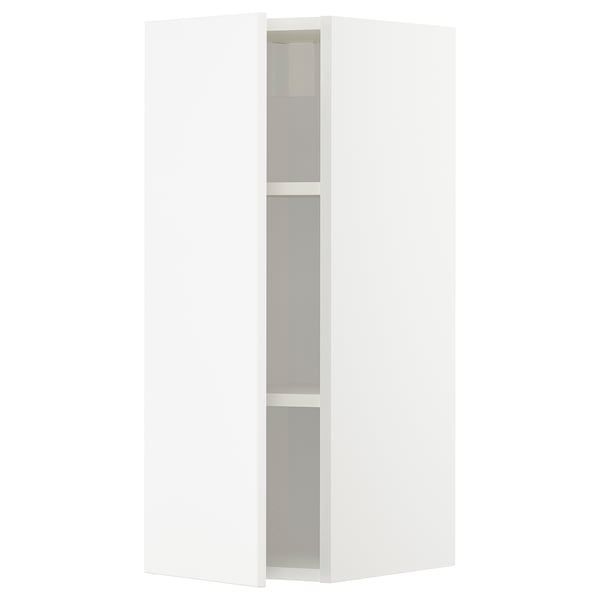 METOD Wall cabinet with shelves, white/Veddinge white, 30x37x80 cm