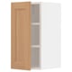METOD Wall cabinet with shelves, white/Vedhamn oak, 30x37x60 cm
