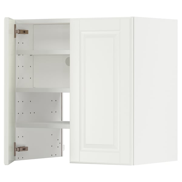 White METOD kitchen cabinet, 3 shelves, adjustable, modern design.