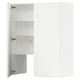 White METOD kitchen cabinet with three adjustable shelves.