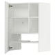 METOD white kitchen unit, square shelves, sturdy frame, adjustable shelf, metal hinges.