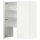 White ikea METOD kitchen cabinet with adjustable shelves.