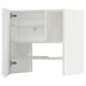 A white METOD kitchen cabinet with adjustable shelves and hinges.
