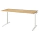 MITTZON Desk, oak veneer white, 160x80 cm