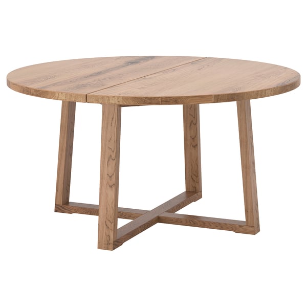 MÖRBYLÅNGA Table, oak veneer brown stained, 145 cm