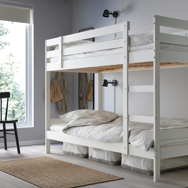 MYDAL Bunk bed frame, white, Single