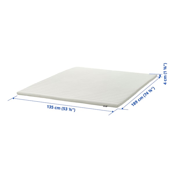 NÄSFJÄLLET Mattress pad, white, Double