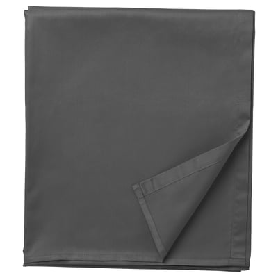 NATTJASMIN Flat sheet, dark grey, Double/Queen