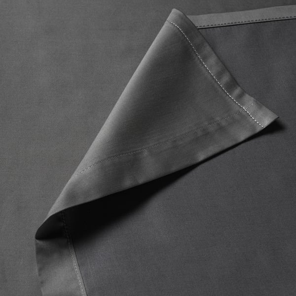 NATTJASMIN Flat sheet, dark grey, King