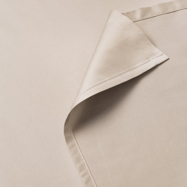 NATTJASMIN Flat sheet, light beige, Double/Queen