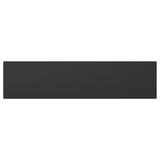 Black rectangular NICKEBO wall panel, sleek and modern, made from recycled materials.