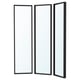 NISSEDAL Mirror combination, black, 130x150 cm