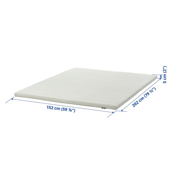 NISSEHOLM Mattress pad, white, Queen