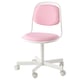 ÖRFJÄLL Children's desk chair, white/Vissle pink