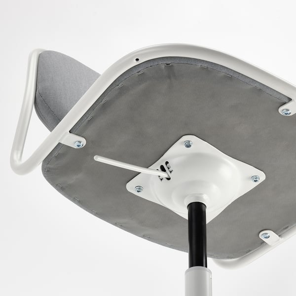 ÖRFJÄLL Swivel chair, white/Vissle light grey