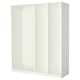 PAX 3 wardrobe frames, white, 200x58x236 cm