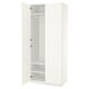 PAX / BERGSBO Wardrobe combination, white/white, 100x60x236 cm
