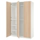 PAX / FORSAND Wardrobe combination, white/white stained oak effect, 150x60x236 cm
