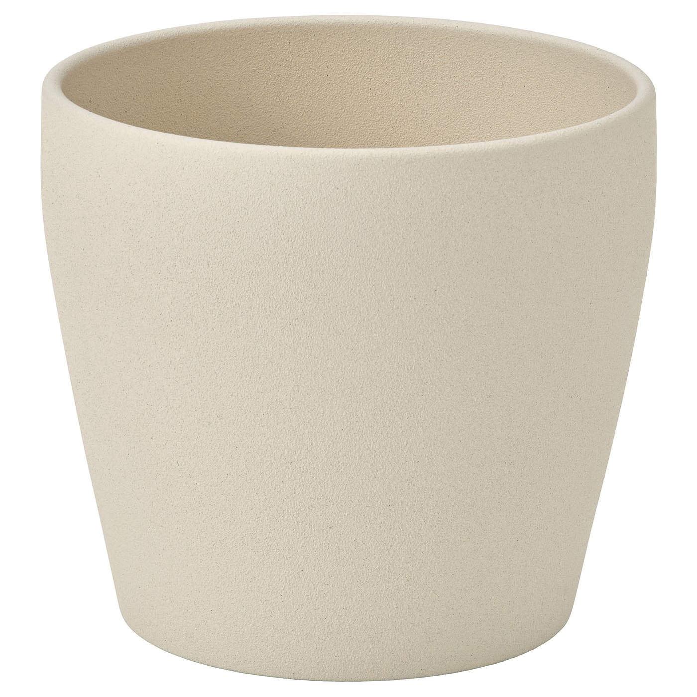 PERSILLADE beige round planter, textured finish, earthenware.