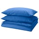 PILTANDVINGE Duvet cover and 2 pillowcases, blue, 200x200/50x80 cm