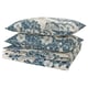 PJÄXE bedding set, blue floral pattern, square pillows, cotton-lyocell blend.