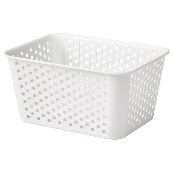 PLOGSVÄNG storage basket, white, 15x20x10 cm