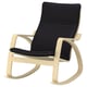POÄNG Rocking-chair, birch veneer/Knisa black