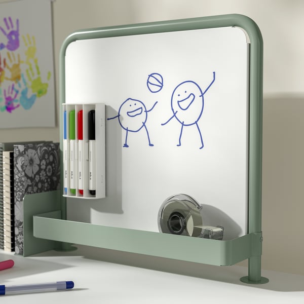RELATERA Whiteboard/magnetic board, light grey-green