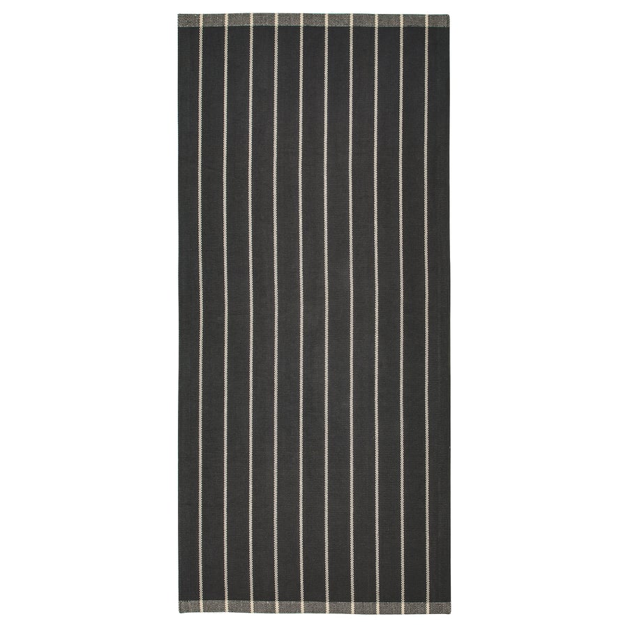 RIDSTIG rug, flatwoven, grey/off-white, 80x180 cm - IKEA