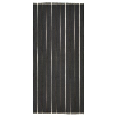 RIDSTIG Rug, flatwoven, grey/off-white, 80x180 cm