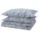 RODGERSIA Duvet cover and 2 pillowcases, blue/white, 240x220/50x80 cm