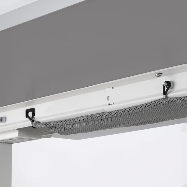 RODULF Underframe sit/stand f table top, electric/white, 140x80 cm