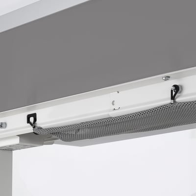 RODULF Underframe sit/stand f table top, electric/white, 140x80 cm